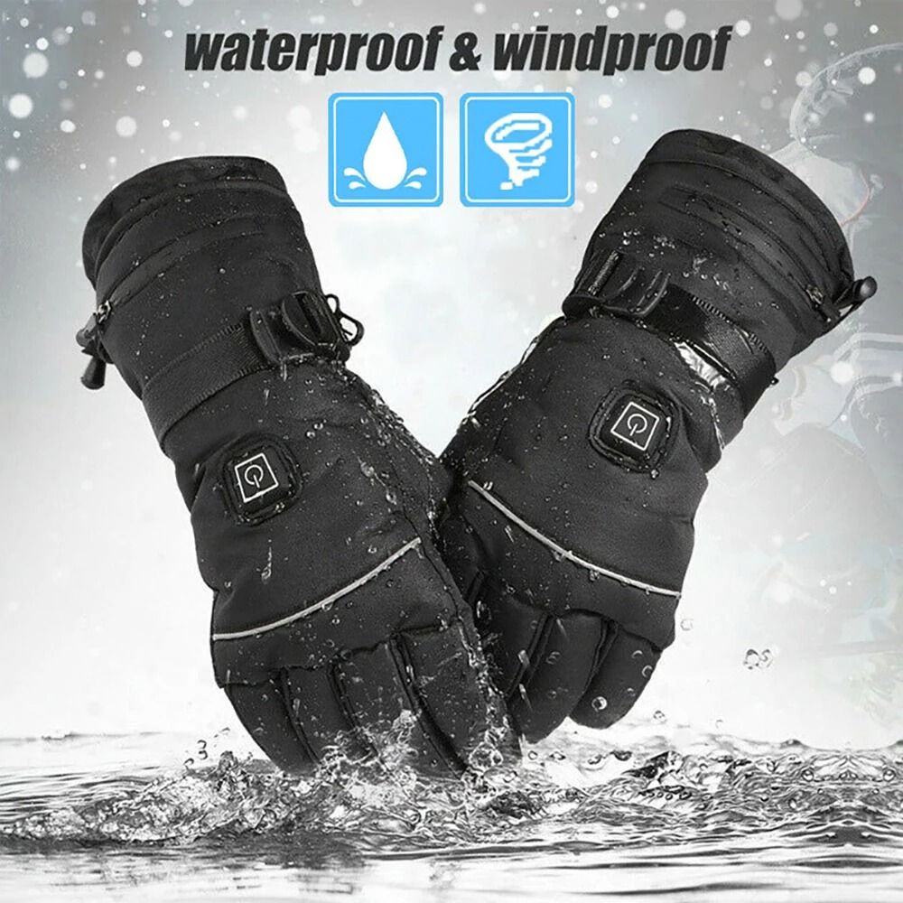 Electric Heated Ski Gloves with AntiSlip Palm