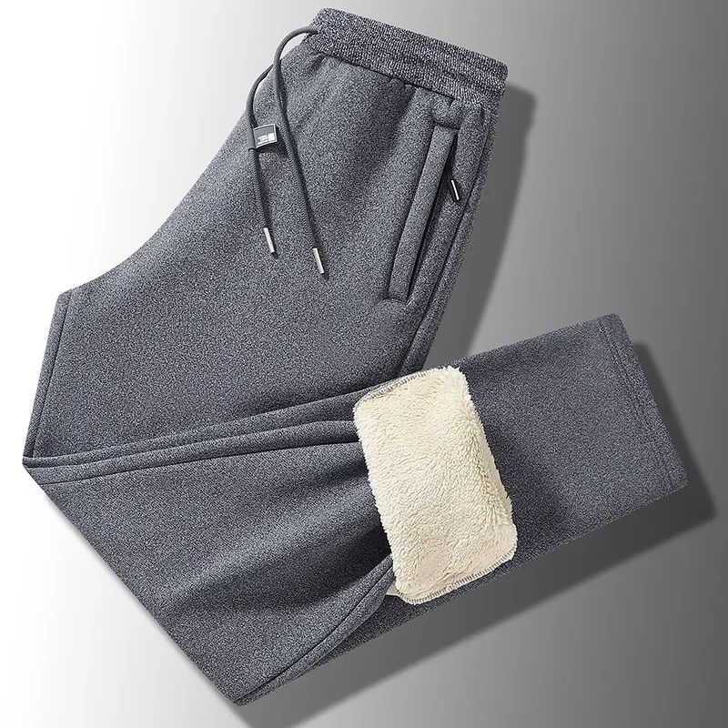 Mens Cashmere Joggers Winter Fleece Lined Jogger Pants Warm Thick Casual Sports Pants 4