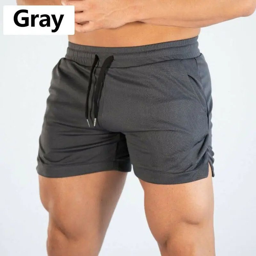 Breathable Gym Running Shorts With Drawstring Waistband Lightweight Workout Bottoms For Men 4