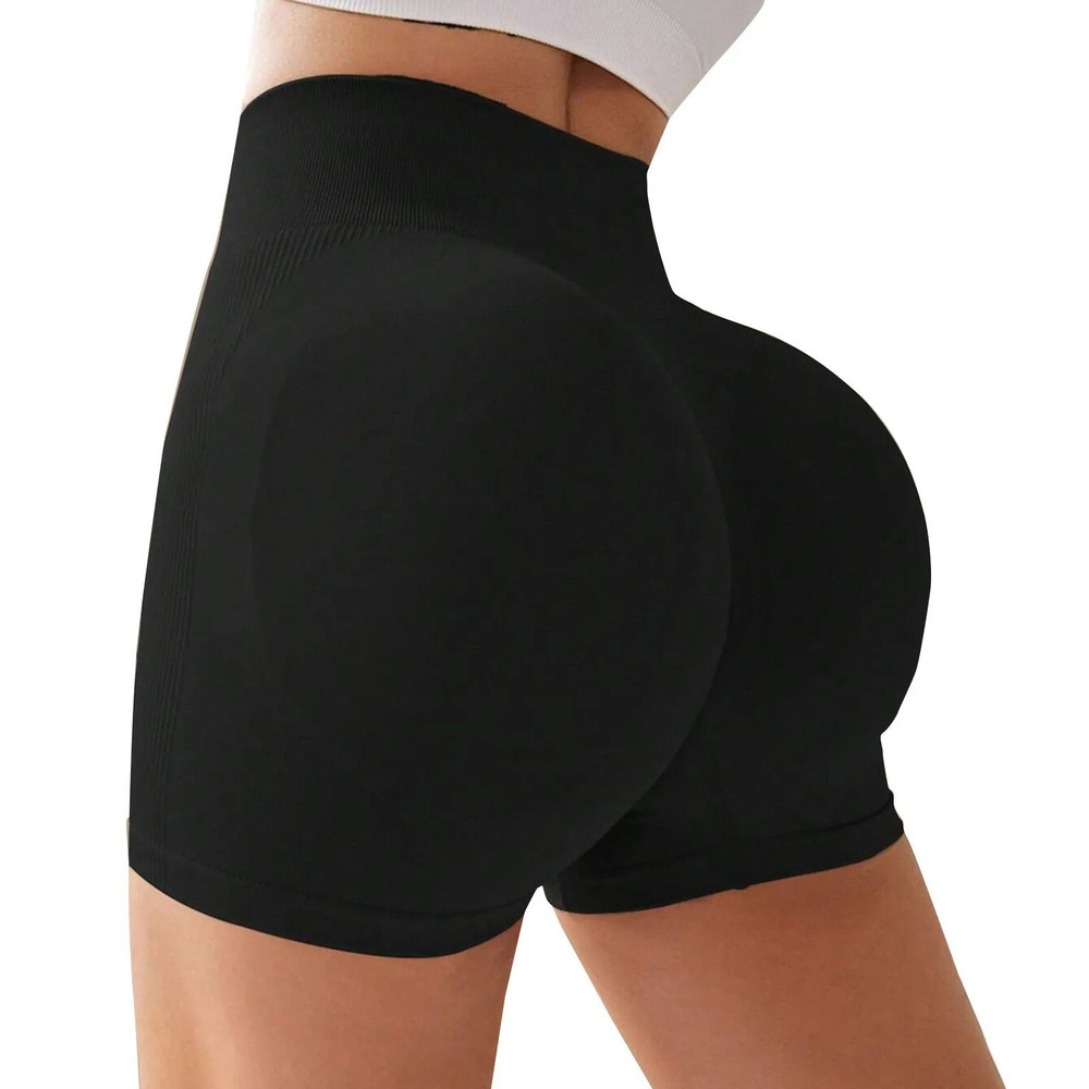 Women High Waist Peach Lift Hip Sports Shorts Tight Yoga Shorts For Summer Gym 6