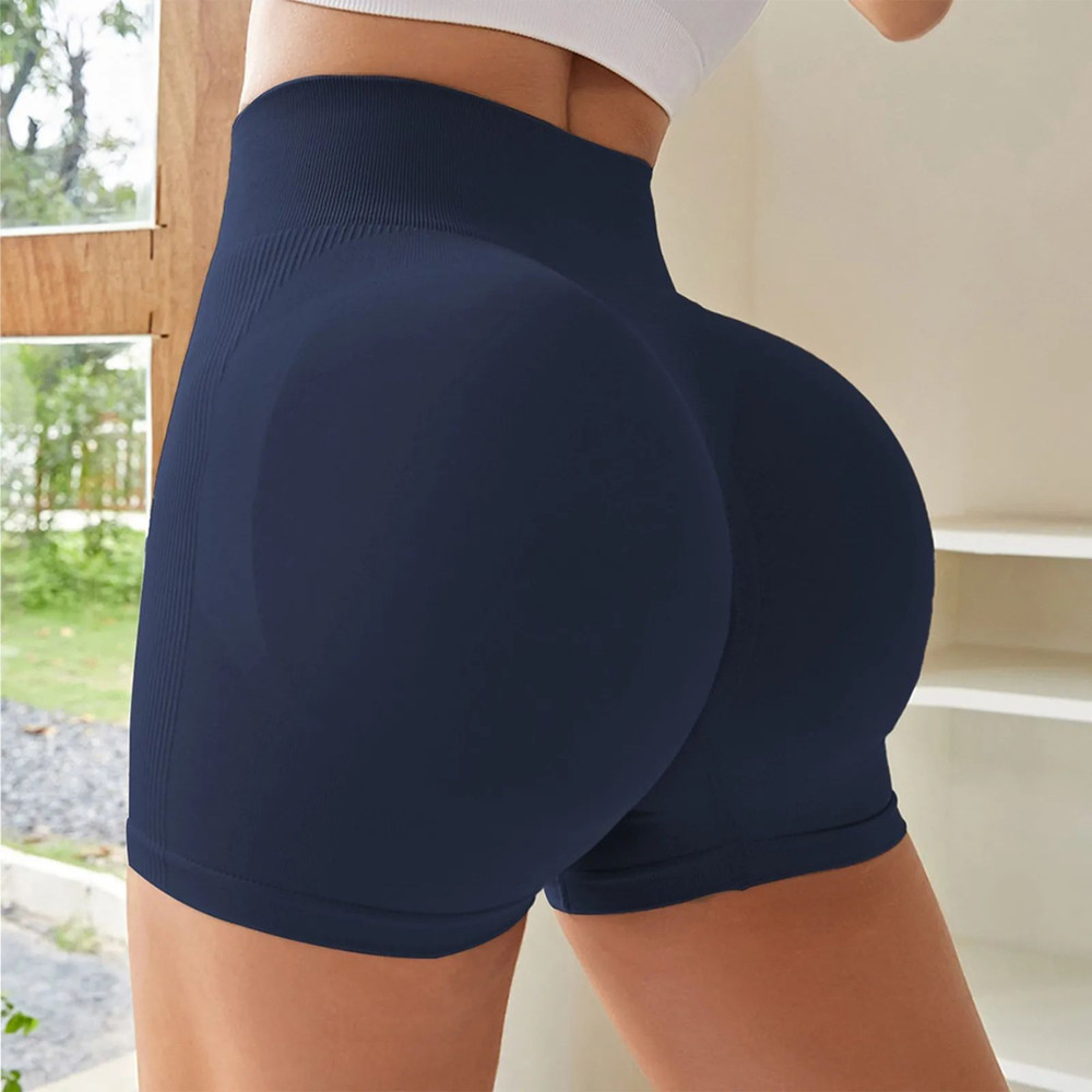 Women High Waist Peach Lift Hip Sports Shorts Tight Yoga Shorts For Summer Gym 2