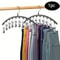 Closet Storage Hanger with Clips Space-Saving Hanging Closet Organizer for Clothes & Accessories