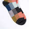 Combed Cotton Mens Compression Dress Socks Colorful Square Pattern 4