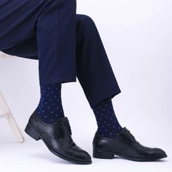 men's dress socks plus large size, high-quality combed cotton crew socks