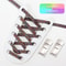 Elastic Laces Sneakers Flats with Cross Buckle, No Tie Shoelaces for Adults Kids, Fashion Glitter Rubber Shoelace Shoe