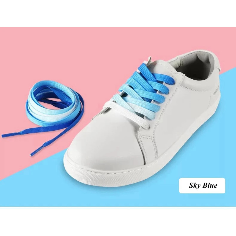 Gradient Shoelaces for Sneakers, Colorful Flat Shoe Laces for Casual Canvas Shoes, Sports Shoes, Trainers & Streetwear