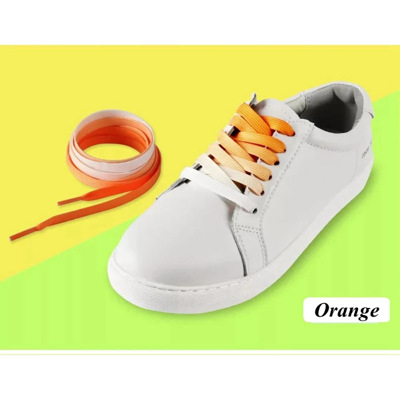 Gradient Shoelaces for Sneakers, Colorful Flat Shoe Laces for Casual Canvas Shoes, Sports Shoes, Trainers & Streetwear