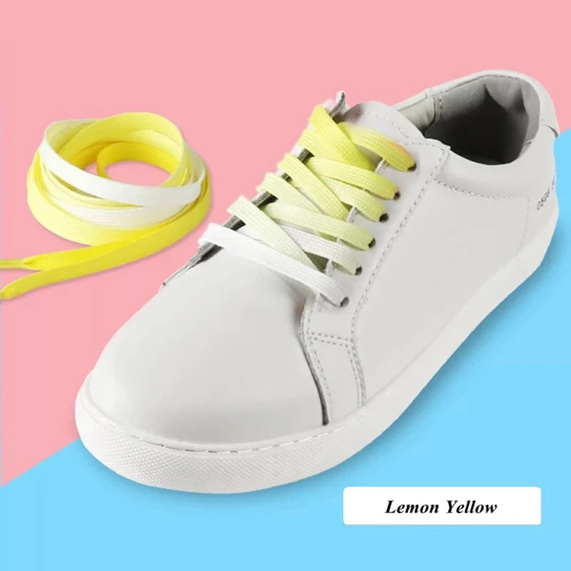 Gradient Shoelaces for Sneakers, Colorful Flat Shoe Laces for Casual Canvas Shoes, Sports Shoes, Trainers & Streetwear