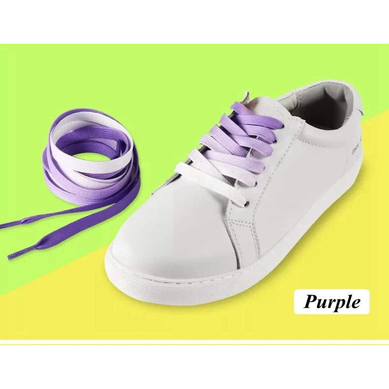 Gradient Shoelaces for Sneakers, Colorful Flat Shoe Laces for Casual Canvas Shoes, Sports Shoes, Trainers & Streetwear