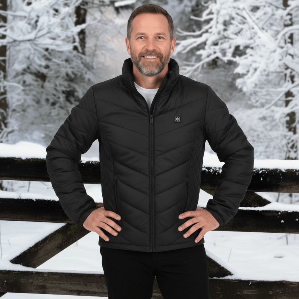 Unisex Heated Jacket, Smart Warm Winter Jacket, USB Electric Heating Jacket, Winter Gift for Men and Women
