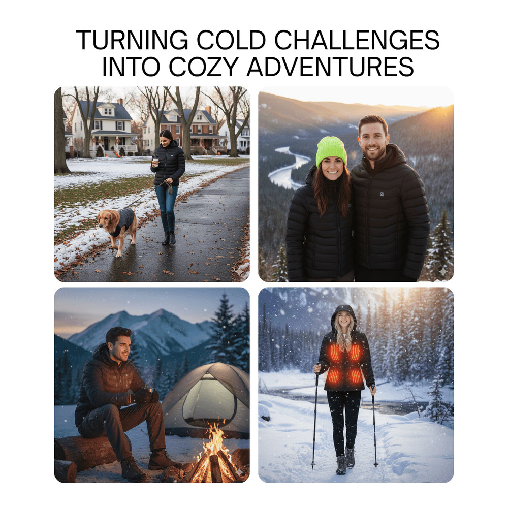 Unisex Heated Jacket Smart Warm Winter Jacket USB Electric Heating Jacket Winter Gift For Men And W 4