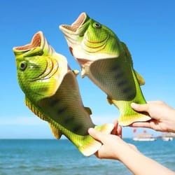 fish slippers, unisex outdoor summer beach sandals, soft fishing stylish footwear