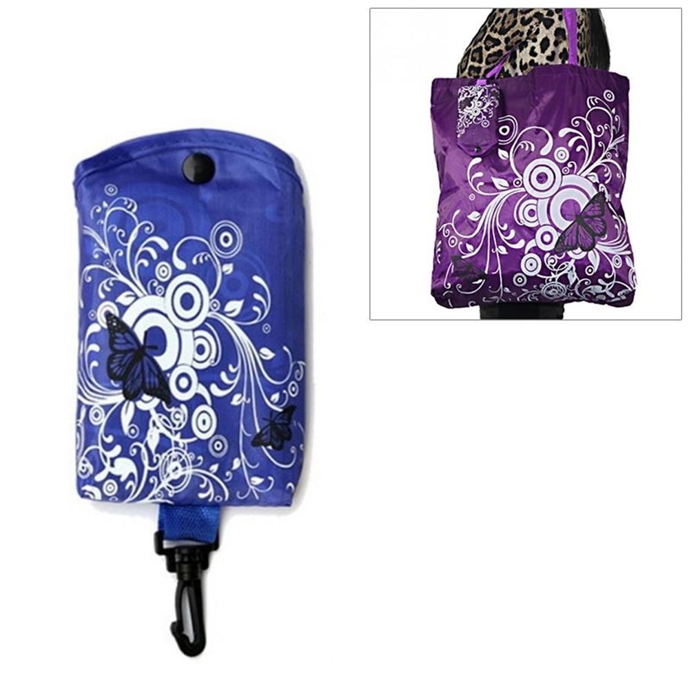 Foldable Shopping Bag Reusable Tote Compact Grocery Bag With Butterfly Design 9