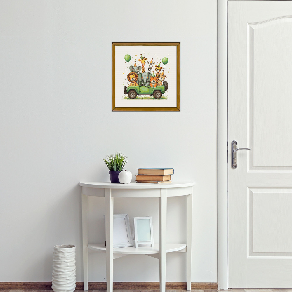 Safari Animals Cross Stitch Pattern PDF Baby Nursery Xstitch Counted Chart Modern Easy Instant Pa 8