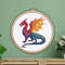 Cross Stitch Pattern Dragon Silhouette Ornament Rainbow Monochrome Fantasy Counted Crossstitch Patt 1