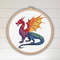 Cross Stitch Pattern Dragon Silhouette Ornament Rainbow Monochrome Fantasy Counted Crossstitch Patt 3
