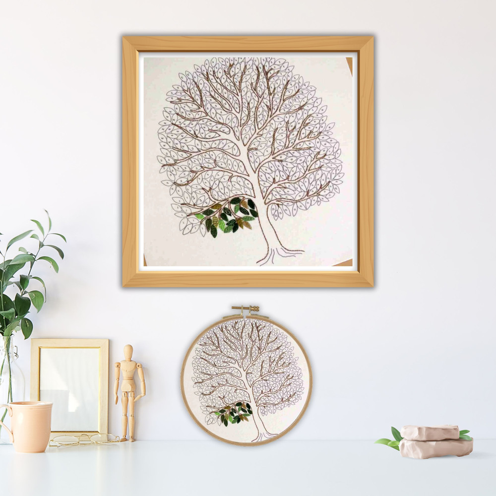 365 Leaf Temperature Tree Cross Stitch Pattern PDF INSTANT DOWNLOAD 1
