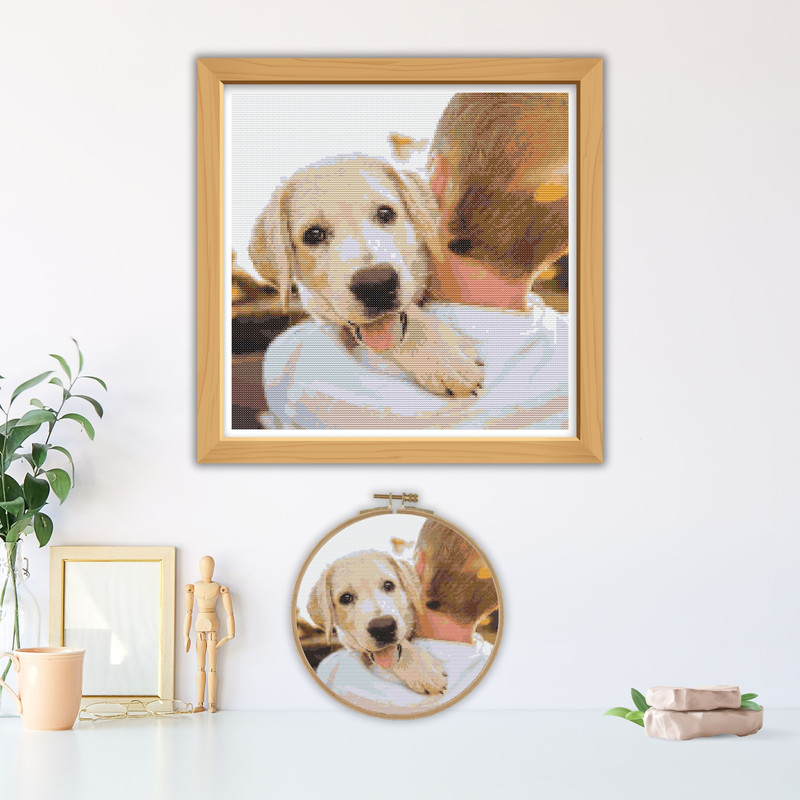 Custom Pet Crossstitch Kit Personalized Animal Crossstitch Bundle Pet Crossstitch Kit Custom Pet DI 1