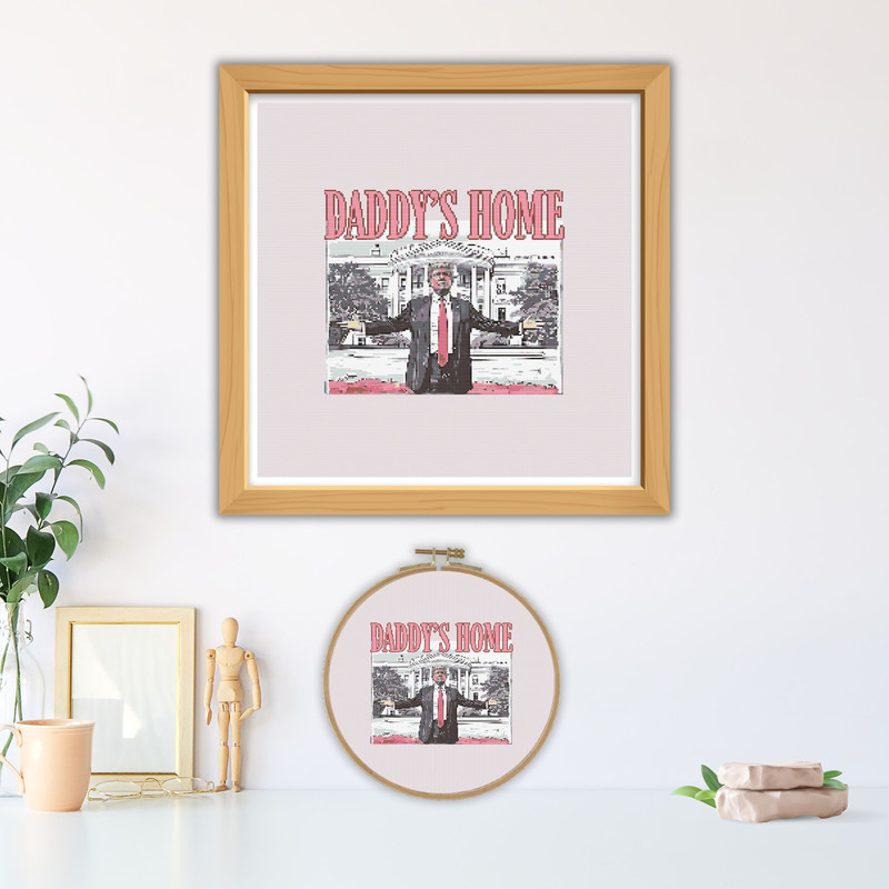 Daddys Home White House Cross Stitch Pattern Trump Won Cross Stitch Pattern Cross Stitch PDF Cross 1