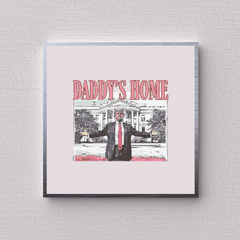 Daddys Home White House Cross Stitch Pattern Trump Won Cross Stitch Pattern Cross Stitch PDF Cross 4