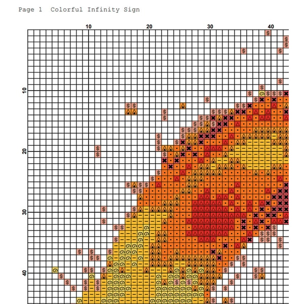 Cross Stitch Pattern ,Colorful Infinity Sign ,Pdf,Instant Do - Inspire ...