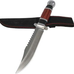 13" inches handmade forged crocodile dundee knife, fixed blade knife, bowie knife, hunting knife, camping knife