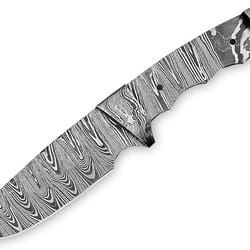 alfari custom handmade damascus steel gut hook skinner knife blank blade for knife making