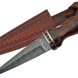 alfari damascus dagger knife sgian dubh scottish dirk knife camping viking skinning hiking