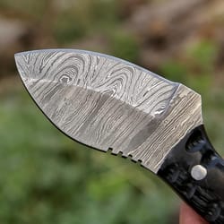 alfari handmade neck knife damascus steel full tang knife 5 inche mini fixed blade knife bushcraft knife camping hunting