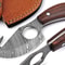 ALFARI Bushcraft Handmade Damascus Steel Fixed Blade Skinning Hunting Knife With Gut Hook Best For 0