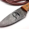 ALFARI Handmade Damascus Steel Fixed Blade Skinning Hunting Knife With Hunting Best For Outdoor Cam 1