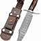 ALFARI Damascus18 Inches Large Crocodile Dundee Bowie Knife With Leather Sheath Fixed Blade Knife W 0