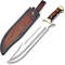 ALFARI D2 Steel 18 Inches Large Bowie Knife Full Tang Fixed Blade Rosewood Handle Hunting Knife Wit 0