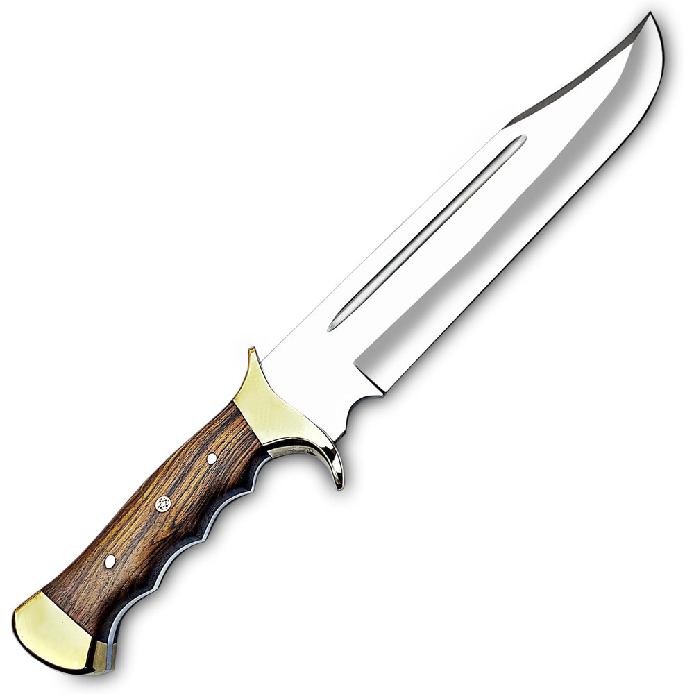 ALFARI D2 Steel 18 Inches Large Bowie Knife Full Tang Fixed Blade Rosewood Handle Hunting Knife Wit 2