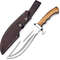 ALFARI Handmade D2 Steel Bowie Knife 14 Inch Full Tang Fixed Blade Knife With Sheath Best For Bushc 0