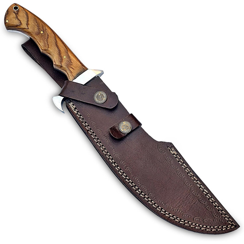 ALFARI Handmade D2 Steel Bowie Knife 14 Inch Full Tang Fixed Blade Knife With Sheath Best For Bushc 2