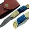ALFARI Damascus Steel Folding Pocket Knife Blue Small Pocket Knife For Outdoor For Camping Hiking B 0