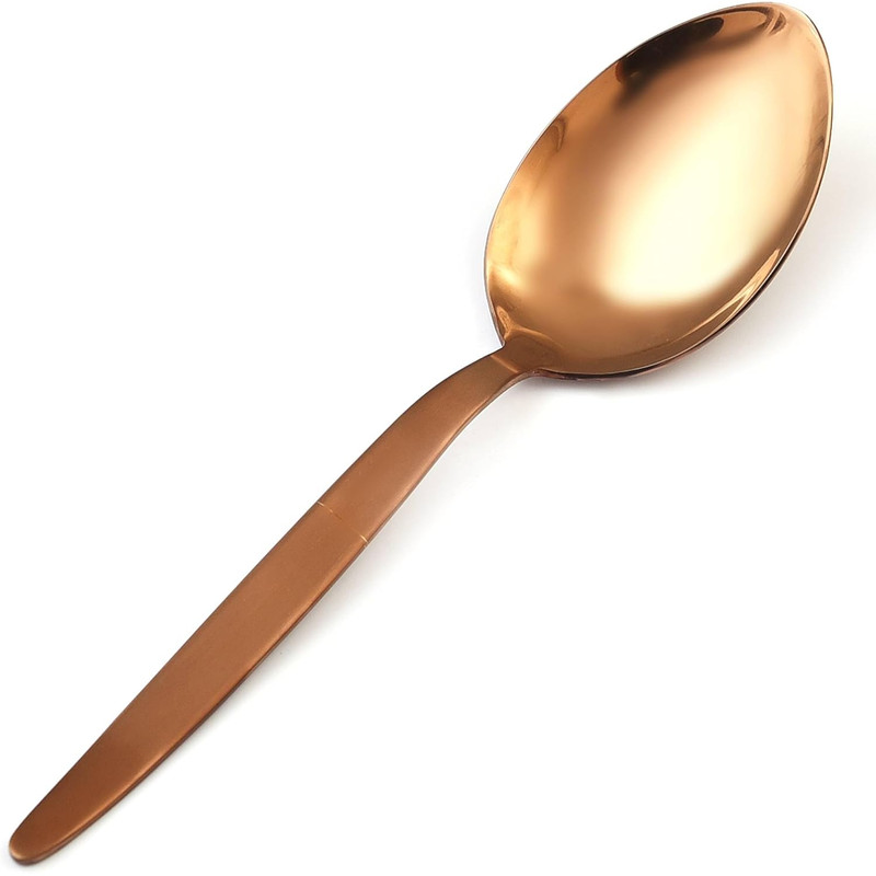 ALFARI Cooking Spoons 1810 Stainless Steel Titanium Shiny Rose Gold Basting Spoon 9 Inches Plating 0