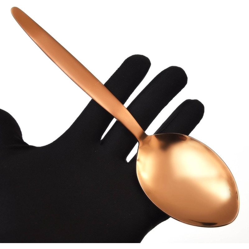 ALFARI Cooking Spoons 1810 Stainless Steel Titanium Shiny Rose Gold Basting Spoon 9 Inches Plating 1
