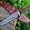 Handmade Damascus Bowie Knife With Sheath Outdoor Knife Survival Knife Camping Knife Fixed Blade Hu 0