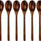 Soup Spoons Wooden Spoons 6Pieces Wooden Ladle Spoon Set For Cooking Mixing Stirring Honey Tea Soda 0