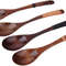 4 Piece Set Wooden Ladle Spoon Set For Cooking Mixing Stirring Honey Tea Soda Dessert Coconut Bowl 2