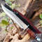 Custom Handmade D2 Rambo Bowie Knife 14 Inches Fixed Blade Hunting Knife With With Sheath With Wood 1