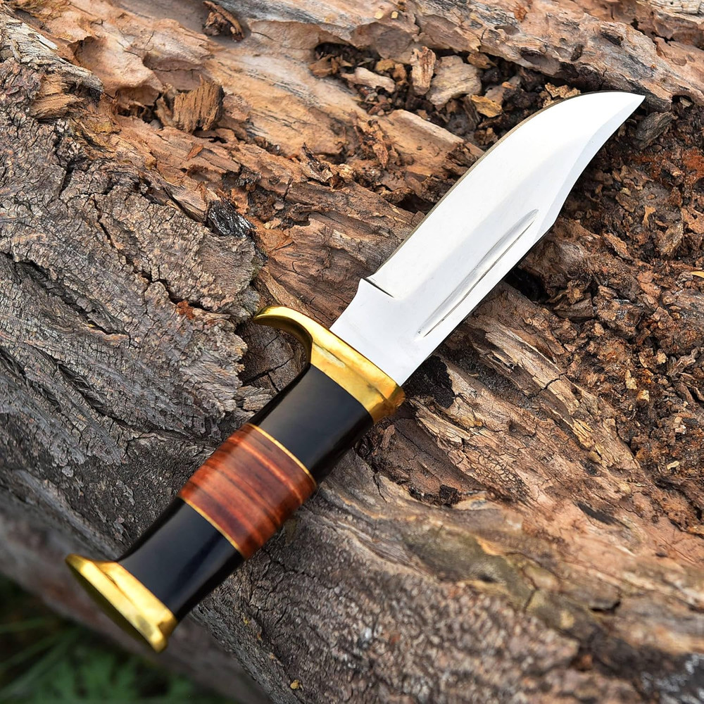 Custom Handmade D2 10 Inches Crocodile Dundee Knife Bowie Knife With Sheath Fixed Blade Hunting Sur 0