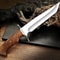 Custom Handmade 135 Inches Bowie Knife Fixed Blade With Leather Sheath For Outdoor Survival EDC Cam 2