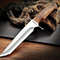 Custom Handmade 135 Inches Bowie Knife Fixed Blade With Leather Sheath For Outdoor Survival EDC Cam 3