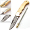 ALFARI Damascus Pocket Knife For Men Folding Knife Deal For Camping Outdoor Hiking With Sheath Idea 2