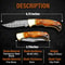 ALFARI Damascus Folding Pocket Knife For Men Deal For Camping Outdoor Hiking With Sheath Ideal For 4