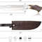 ALFARI D2 Bowie Knife Stag Horn Large Crocodile Dundee Bowie Knife With Leather Sheath Fixed Blade 2