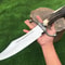 ALFARI D2 Bowie Knife Stag Antler Horn Large Crocodile Dundee Bowie Knife Fixed Blade Hunting Knife 0
